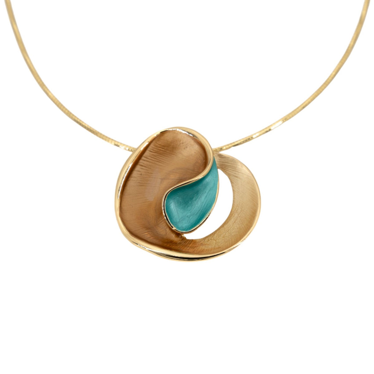 Collana filo semi rigido corto con chiocciola stilizzata - KLK Gioielli