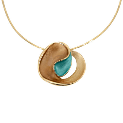 Collana filo semi rigido corto con chiocciola stilizzata - KLK Gioielli