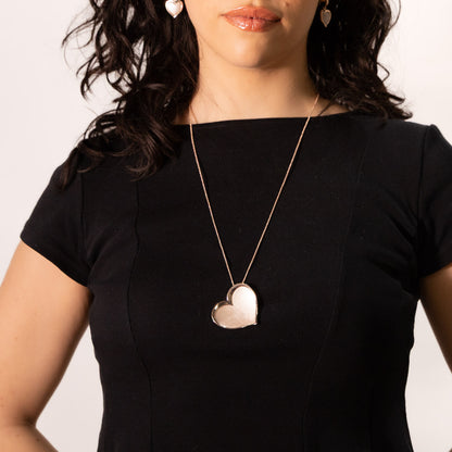 Collana catena lunga con cuore - KLK Gioielli