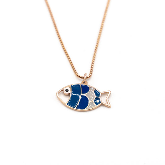 Collana catena con pesciolino - KLK Gioielli