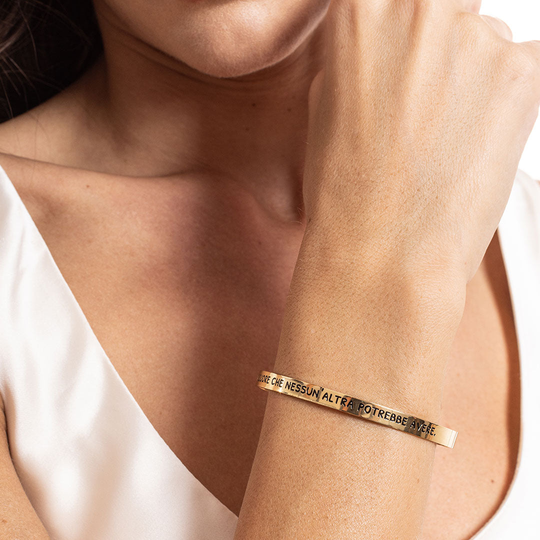 Bracciale Rigido con Frase sull'Anima - Pensieri - #BrandGioielli