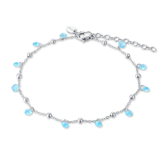 Cavigliera Cristalli Azzurri - Calypso - #BrandGioielli