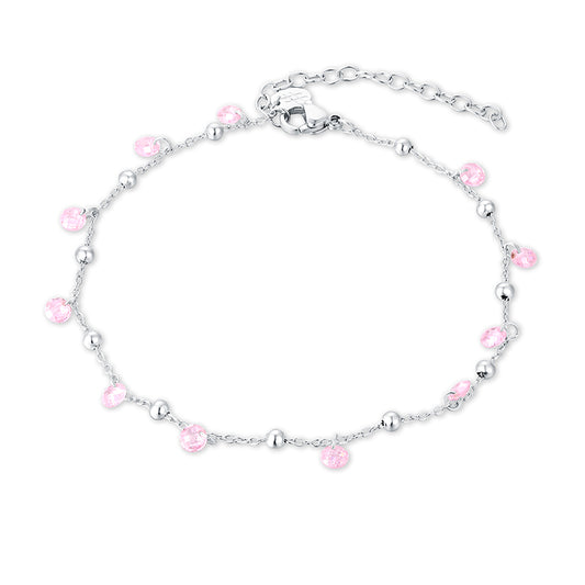 Cavigliera Cristalli Rosa - Calypso - #BrandGioielli