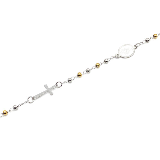 Bracciale Rosario in Acciaio Bicolor Bloom Oro Gioielleria