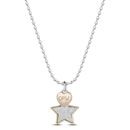 OPS! Collana Donna con Ciondolo a Stella Glitterato Bloom Oro Gioielleria